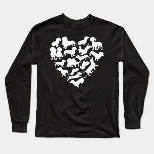 Heart full of dogs Cute little dogs in a heart Heart Full Of Dogs Doglove Only dogs in my heart Long Sleeve T-Shirt